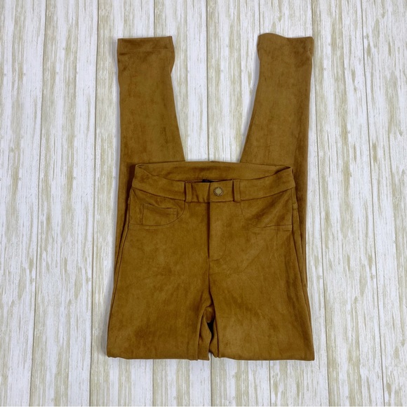 Hale Bob Brown Ultra Suede Skinny Pants - Picture 2 of 9